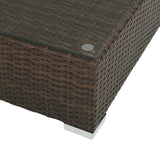 NNEVL 7 Piece Garden Lounge Set with Cushions Poly Rattan Brown