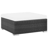 NNEVL 8 Piece Garden Lounge Set with Cushions Poly Rattan Black