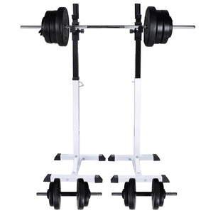NNEVL Barbell Squat Rack with Barbell and Dumbbell Set 60.5 kg