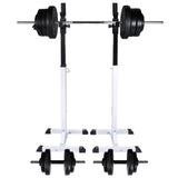 NNEVL Barbell Squat Rack with Barbell and Dumbbell Set 60.5 kg