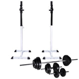 NNEVL Barbell Squat Rack with Barbell and Dumbbell Set 30.5 kg