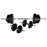 NNEVL Wall-mounted Power Tower with Barbell and Dumbbell Set 60.5 kg