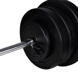 NNEVL Wall-mounted Power Tower with Barbell and Dumbbell Set 60.5 kg