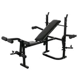 NNEVL Weight Bench with Weight Rack&Barbell and Dumbbell Set 60.5kg
