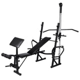NNEVL Workout Bench with Weight Rack Barbell and Dumbbell Set 30.5kg
