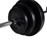 NNEVL Workout Bench with Weight Rack Barbell and Dumbbell Set 30.5kg