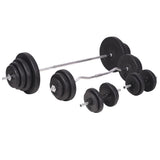 NNEVL Workout Bench with Weight Rack&Barbell and Dumbbell Set 120 kg