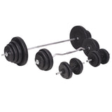 NNEVL Weight Bench with Weight Rack&Barbell and Dumbbell Set 120 kg