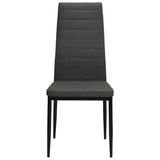 NNEVL Dining Chairs 6 pcs Dark Grey Fabric