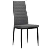 NNEVL Dining Chairs 6 pcs Light Grey Fabric