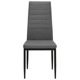 NNEVL Dining Chairs 6 pcs Light Grey Fabric