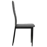 NNEVL Dining Chairs 6 pcs Light Grey Fabric