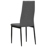NNEVL Dining Chairs 6 pcs Light Grey Fabric