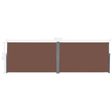 NNEVL Retractable Side Awning 180x600 cm Brown