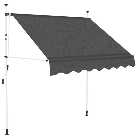 NNEVL Manual Retractable Awning 150 cm Anthracite