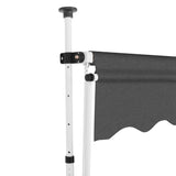 NNEVL Manual Retractable Awning 150 cm Anthracite