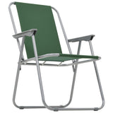 NNEVL Folding Camping Chairs 2 pcs 52x59x80 cm Green