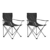 NNEVL Camping Table and Chair Set 3 Pieces Grey