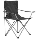 NNEVL Camping Table and Chair Set 3 Pieces Grey