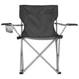 NNEVL Camping Table and Chair Set 3 Pieces Grey