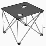 NNEVL Camping Table and Chair Set 3 Pieces Grey