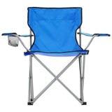 NNEVL Camping Table and Chair Set 3 Pieces Blue