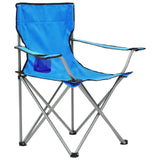 NNEVL Camping Table and Chair Set 3 Pieces Blue