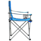 NNEVL Camping Table and Chair Set 3 Pieces Blue