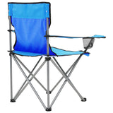 NNEVL Camping Table and Chair Set 3 Pieces Blue