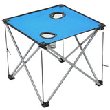 NNEVL Camping Table and Chair Set 3 Pieces Blue