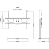 NNEVL TV Bracket with Base Iron Black 32"-70"