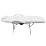 NNEVL Facial Bed Adjustable White Artificial Leather