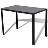 NNEVL Dining Set 5 Pieces Artificial Leather Black