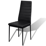 NNEVL Dining Set 5 Pieces Artificial Leather Black