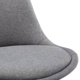 NNEVL Dining Chairs 4 pcs Light Grey Fabric