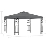 NNEVL Gazebo Anthracite 300x400 cm