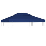 NNEVL 2-Tier Gazebo Top Cover 310 g/m² 4x3 m Blue