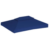 NNEVL 2-Tier Gazebo Top Cover 310 g/m² 4x3 m Blue