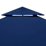 NNEVL 2-Tier Gazebo Top Cover 310 g/m² 4x3 m Blue