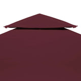 NNEVL 2-Tier Gazebo Top Cover 310 g/m² 4x3 m Bordeaux