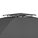 NNEVL Garden Marquee Pavilion Tent with Curtains Hexagonal 360x265 cm