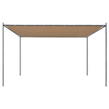 NNEVL Gazebo with Roof 4x4 m Beige