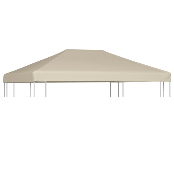 NNEVL Gazebo Top Cover 310 g/m² 4x3 m Beige