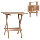 NNEVL Folding Bistro Table 60x60x65 cm Solid Teak Wood