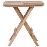NNEVL Folding Bistro Table 60x60x65 cm Solid Teak Wood