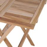 NNEVL Folding Bistro Table 60x60x65 cm Solid Teak Wood
