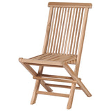 NNEVL 3 Piece Folding Bistro Set Solid Teak Wood