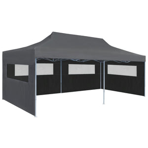 NNEVL Folding Pop-up Partytent with Sidewalls 3x6 m Anthracite