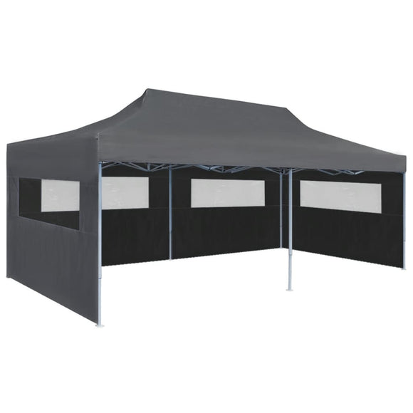 NNEVL Folding Pop-up Partytent with Sidewalls 3x6 m Anthracite