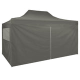 NNEVL Foldable Tent Pop-Up with 4 Side Walls 3x4.5 m Anthracite